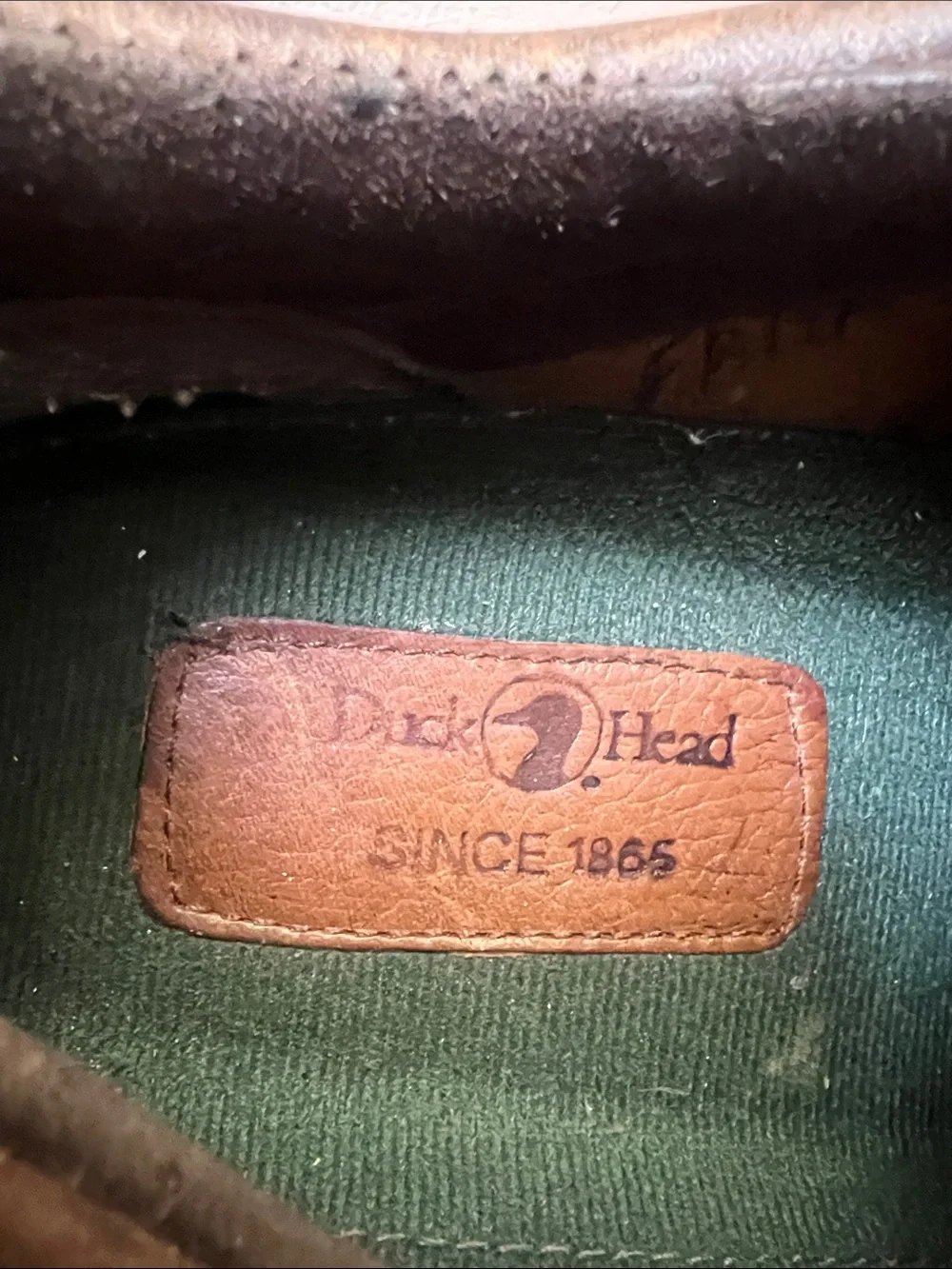 Duck Head Men's Dark Brown Leather Boat Shoes with Black Laces